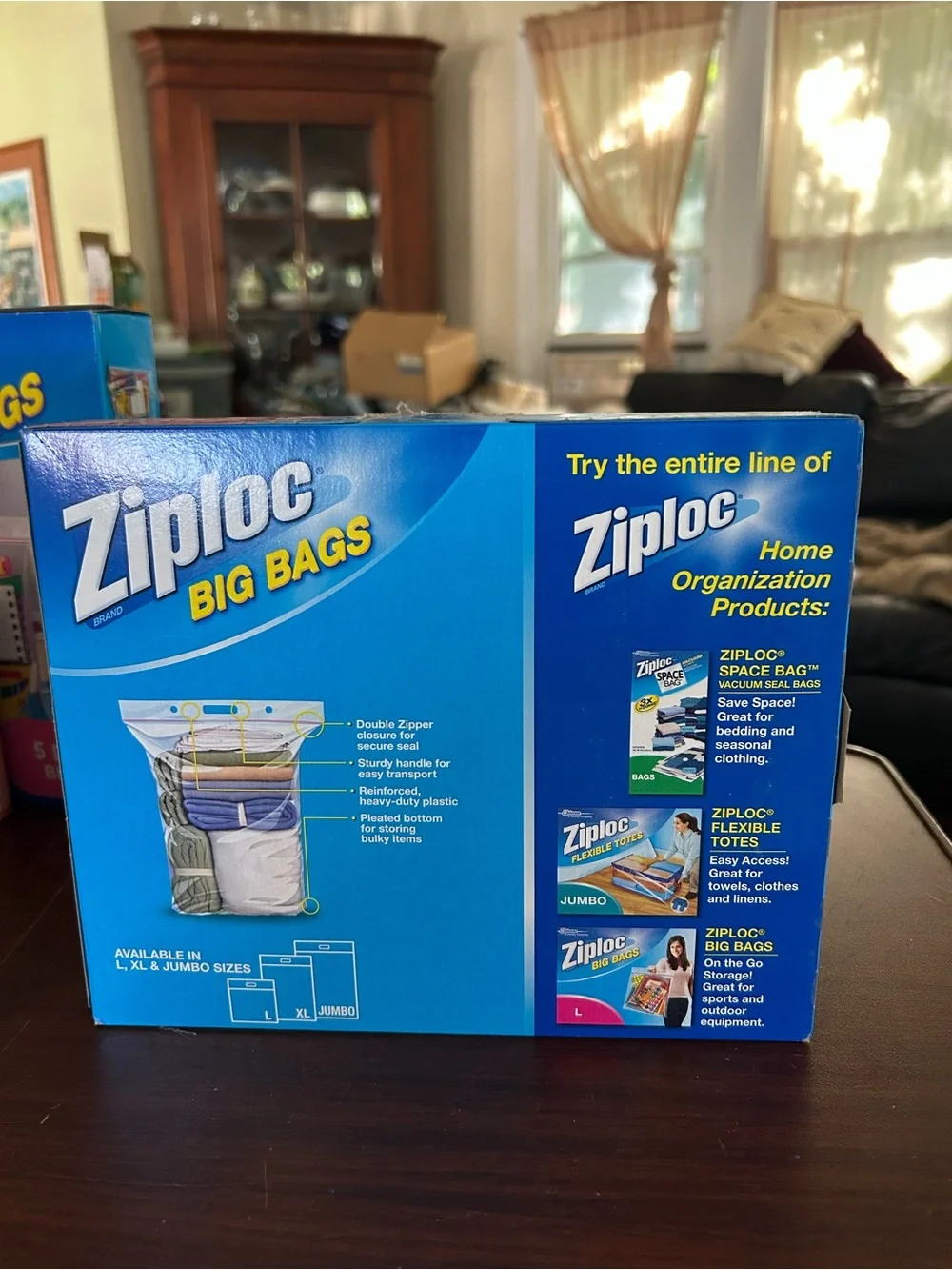 Ziploc big bags, three jumbo big bags 20 gallon size 2‘ x 2.7‘